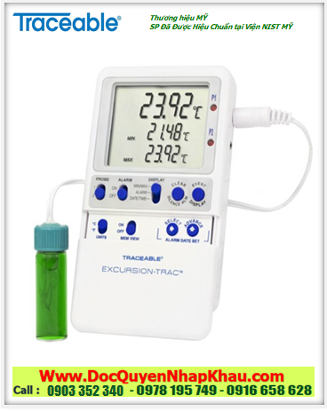 Nhiệt kế Vaccine Monitoring –50.00 đến 70.00°C, 6437 Excursion-Trac™ Traceable® Datalogger Thermometer